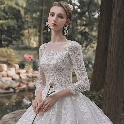 HW410 Real pictures Fairy Mori style Wedding Gown