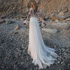 CW426 Long sleeves beach Wedding dress