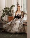 BH365 Polka Dot Tea Length Formal Gowns