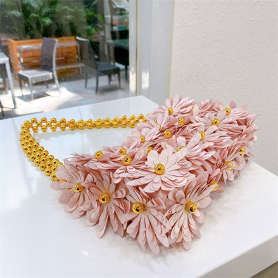 CB218 Daisy Flowers beads Party Bags (Pink/Purple)