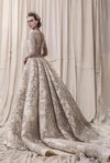 HW427 Luxury Bead Sequins Lace Bridal Gowns with overskirt