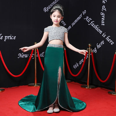 FG434 Luxury sequin Pageant Girl Dress