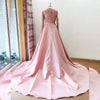 LG475 Real picture sequined mermaid Gown with detachable train