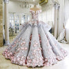 CG286 : 3D-Floral Colored Wedding Gowns