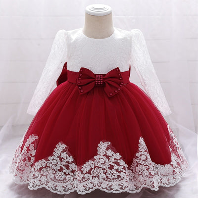 FG364 Birthday Dress For Baby Girls ( 6 Colors)