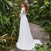 CW433 Plus Size Lace Long Sleeve A Line Bridal Gowns