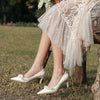 BS135 Pearls Wedding shoes (White/Red)