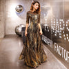 PP355 Gold sequined A-line Evening dresses ( 4 Colors )