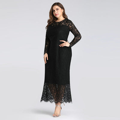 BH244 Plus size full lace Tea length Mother of the Bride Dresses