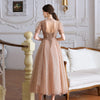 BH237 High neck A-line Tea length Occasion Dresses (2 Colors)