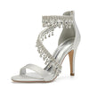 BS117 Diamond satin Wedding Shoes (14 Colors)