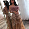 LG426 Luxury Strapless Beading Feathers  Evening Gowns