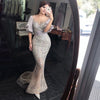 LG365 Luxury beaded half puff sleeves Evening Gowns ( 2 Colors )