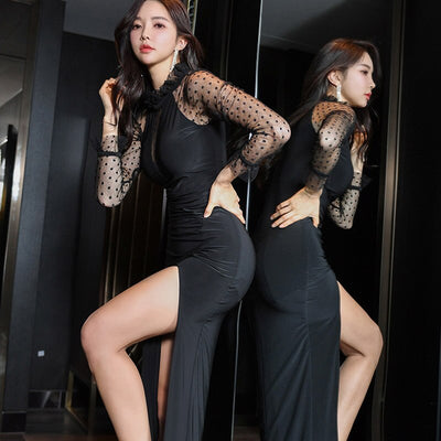 MX335 Korean bodycon Maxi Dress