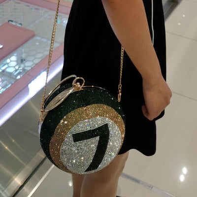 CB256 Round shaped Green diamond Party Bags