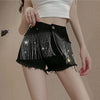 TP34  K-pop fashion High Waist tassel Shorts (2 Colors )