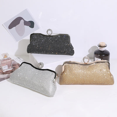 CB280 : Classic full diamond Evening Clutch Purses ( 3 Colors )