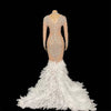 KP47 : 5 designs Stage dance Sparkling Crystals Mesh dresses