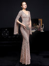PP416 Sequined mermaid  Maxi dresses ( 6 Colors )