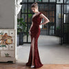 PP417 One Shoulder sequined Prom dresses ( 4 Colors )