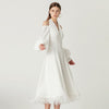 SS121 Simple mid-calf Wedding dress