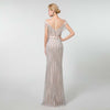 LG52 Real Pictures Luxury Tassel Beading Evening Dress