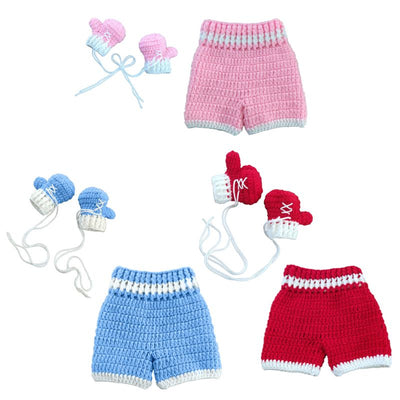 PH39 Crochet Pant+gloves sets newborn Photography Props ( 3 Colors )