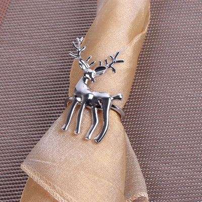 DIY338 : 10pcs/lot 3 Styles metal deer napkin rings (Gold/Silver)