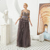 LG419 Half sleeve ruffle Mother of the bride Dress