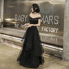 PP335 Black Sequins Evening Dress