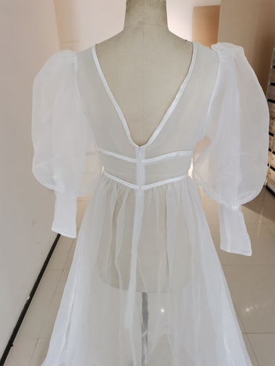 BR16 Sheer Organza Bridal Bolero