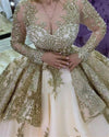 CG246 Colored long sleeve sequin Wedding dresses