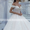 HW446 High quality off the shoulder A-line Bridal Gown