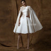 SS176 Cloak sleeves Knee-length Bridal dress