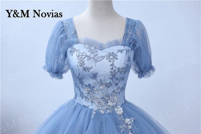 CG334 Blue Prom ball Gown