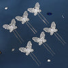 BJ532 : 6pcs/set Butterfly Bridal hairpins