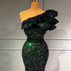 LG464 One shoulder Sequined Mermaid Evening Dresses (Custom Colors )