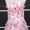 BH241 Strapless 3d Floral Beaded Homecoming Dress
