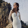 CW388 Custom Made Long Sleeves Lace Mermaid Wedding Gowns