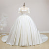 CW547 Real pictures high neck Satin Wedding dress