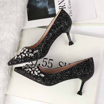 BS136 Elegant Glitter Bridal Heels ( 5 Colors )
