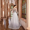 LG398 Real Pictures Pageant Gown Full sleeves beaded A-line