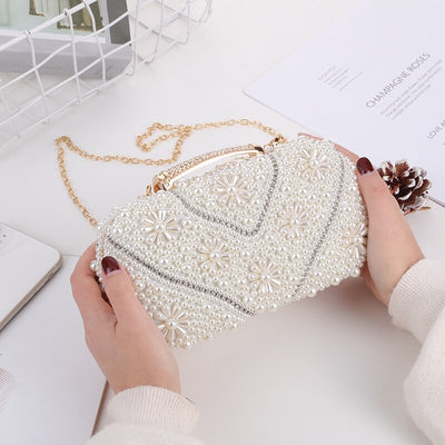 CB345 Pearls Evening Clutch Bags ( 3 Colors )