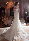 CW622 Mermaid Bridal Gowns with Beading Sash