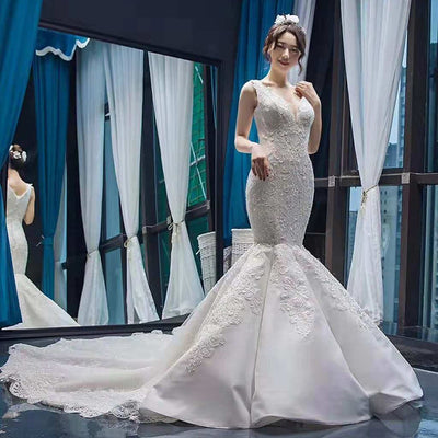 HW290 Real Picture high quality mermaid Bridal Gown