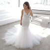 HW295 Real pictures V neck  sleeveless mermaid wedding Gown