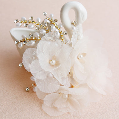 BJ434 Handmade Flower Bridal Hair Jewelry
