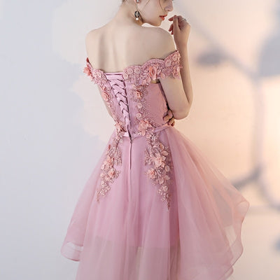 BH321 Boat Neck High Low Bridesmaid Dresses ( 5 Colors )