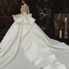 HW380 Haute Couture high neck sheer sleeves Wedding Gown
