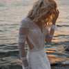 CW426 Long sleeves beach Wedding dress